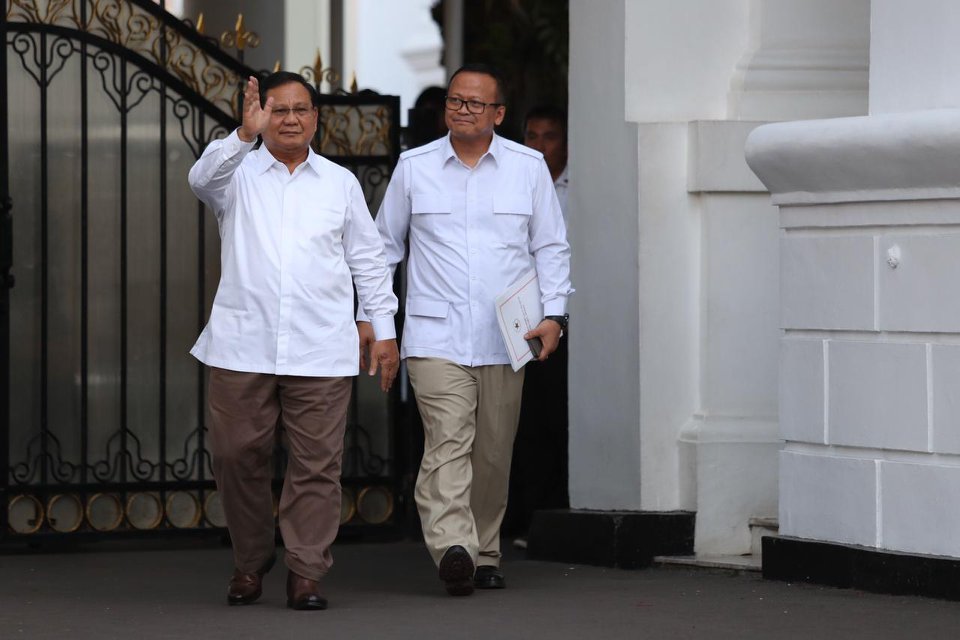 Prabowo dan Edhy Prabowo. Foto: Facebook/Gerindra