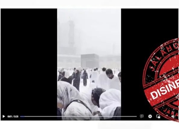 [HOAKS atau FAKTA]: Hujan Salju Terjadi di Masjidil Haram Mekkah