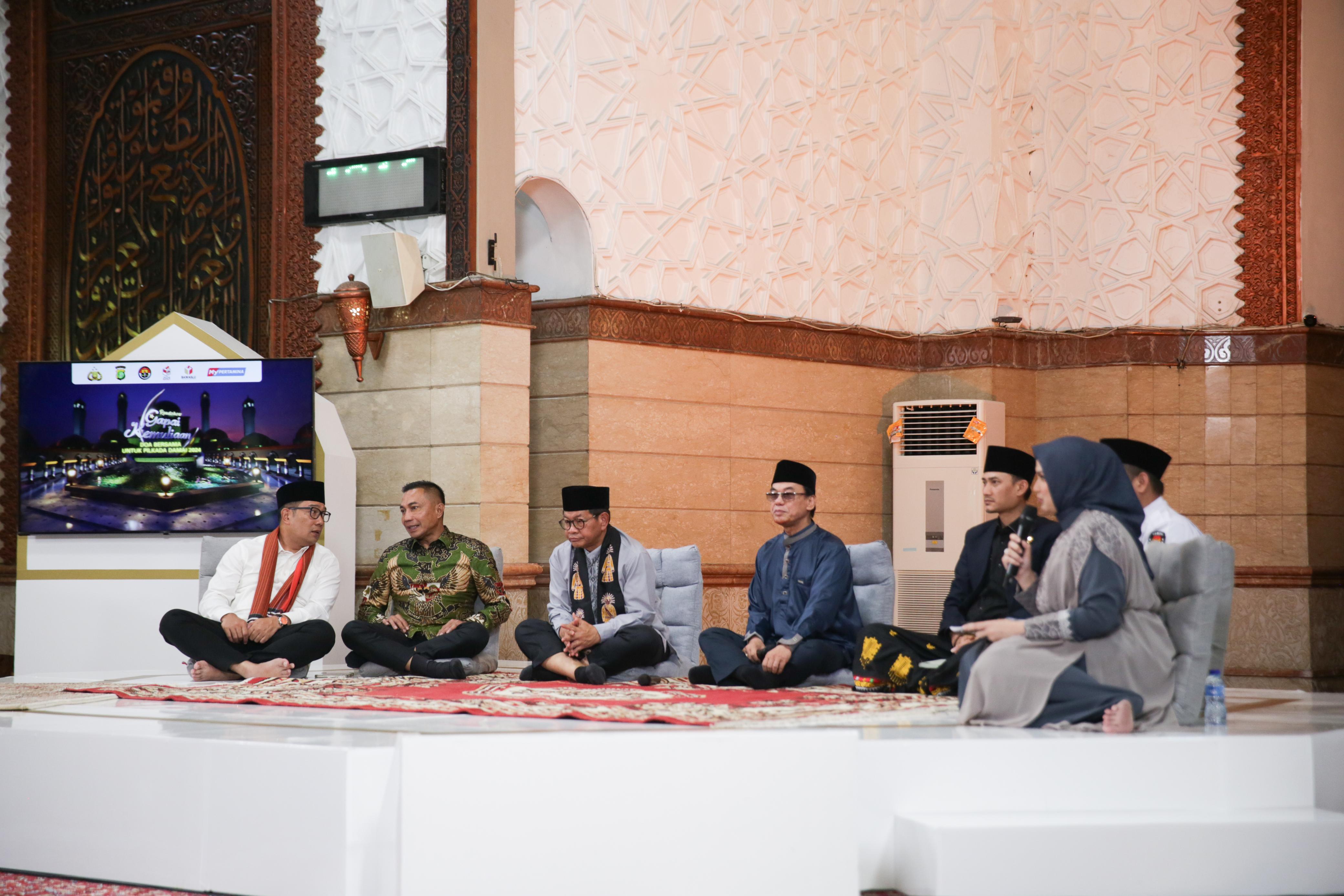 Hadiri Doa Bersama Pilkada Damai, RK Sebut Pemenang Sudah Ada Garis Tangannya
