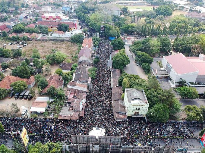 Kelompok masyarakat dan mahasiswa di Yogyakarta akan kembali melakukan aksi unjuk rasa bertema #GejayanMemanggil 2 di Jalan Gejayan, Sleman, Yogyakarta, Senin (30/9). 