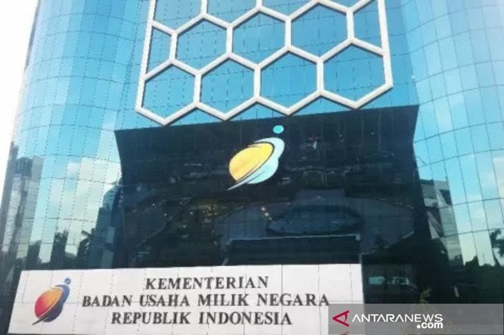 Gedung Kementerian BUMN. ANTARA/Aji Cakti/pri.