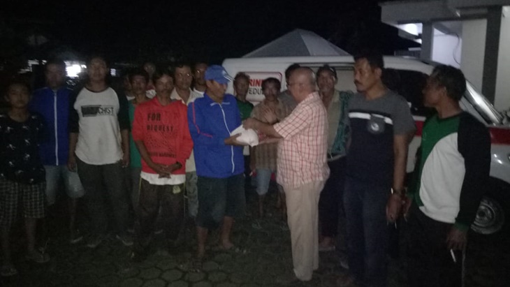 Bantuan kemanusiaan dari Gerindra. (Foto: merahputih.com/Ponco Sulaksono)