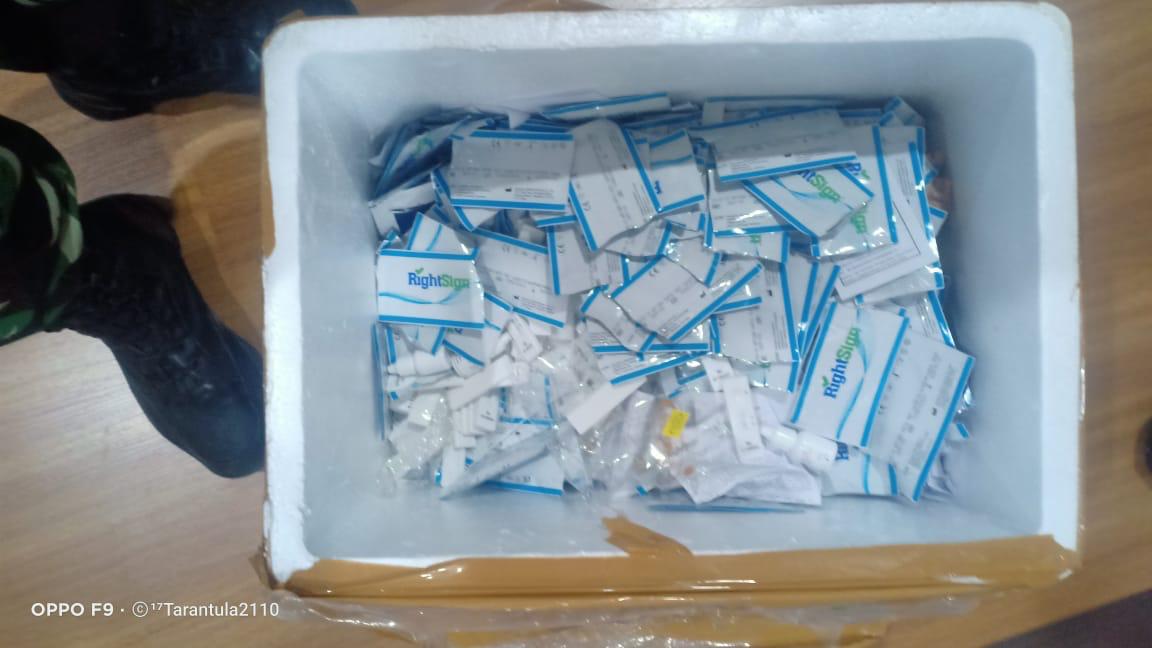 Alat rapid test bekas. (Foto: Polda Sumut) 
