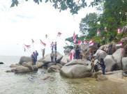  1.250 Bendera Merah Putih Dipasang di Sepanjang Pantai Bintan
