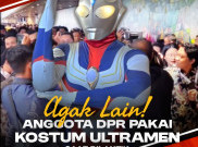 Agak Lain! Anggota DPR Terpilih Pakai Kostum Ultramen Saat Dilantik