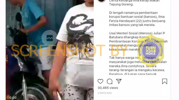 [HOAKS atau FAKTA]: Satu Keluarga Hanya Makan Terigu Gegara Pembagian Sembako Tak Merata
