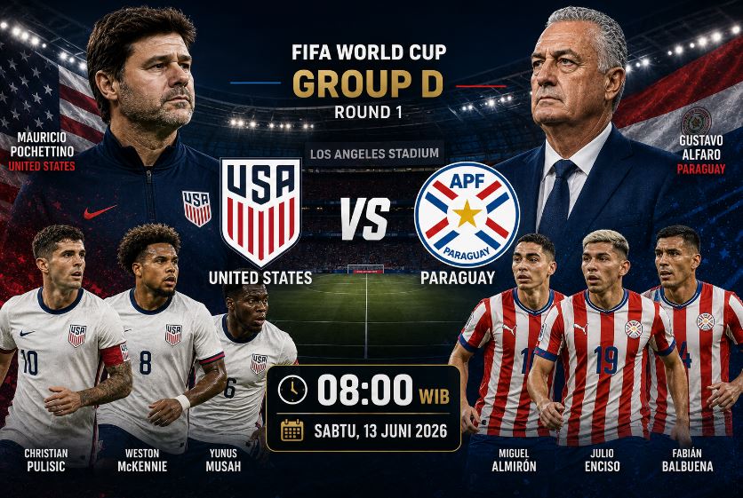Prediksi Laga AS Vs Paraguay, Pedang Bermata Dua Pemain ke-12 Tuan Rumah