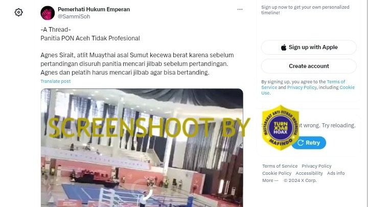 [HOAKS atau FAKTA]: Atlet Muaythai di PON Aceh Diminta Pakai Hijab