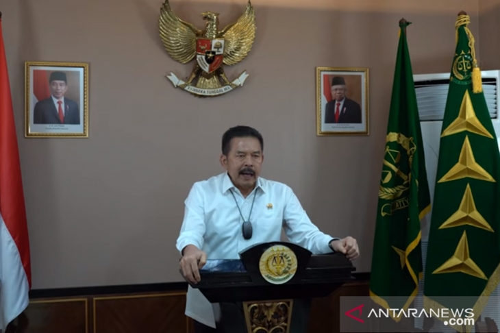 Hasil tangkapan layar Kunjungan Kerja Virtual Keenam tahun 2021 yang diunggah kana YouTube Kejaksaan RI, Jakarta, Senin (11/10/2021) (ANTARA/Tri Meilani Ameliya)