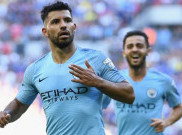 Dua Gol Aguero Bawa City Permalukan Chelsea di Wembley