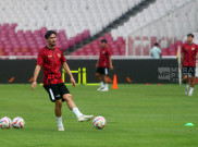 Latihan Timnas Indonesia Jelang Laga Melawan Irak di Stadion Gelora Bung Karno