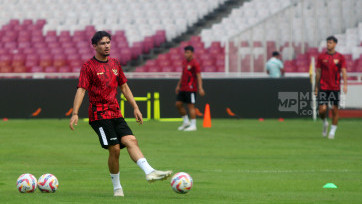 Latihan Timnas Indonesia Jelang Laga Melawan Irak di Stadion Gelora Bung Karno