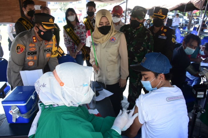 Vaksinasi COVID-19 di Kabupaten Mojokerto. ANTARA/HO-Pemkab Mojokerto