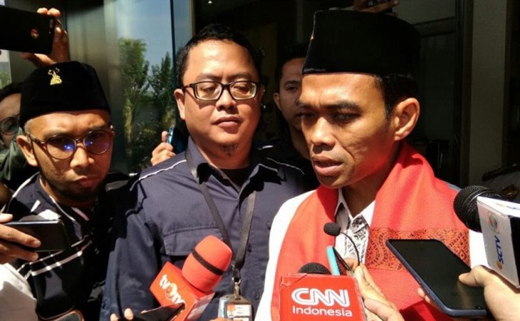 Ustaz Abdul Somad ketika usai berceramah di KPK