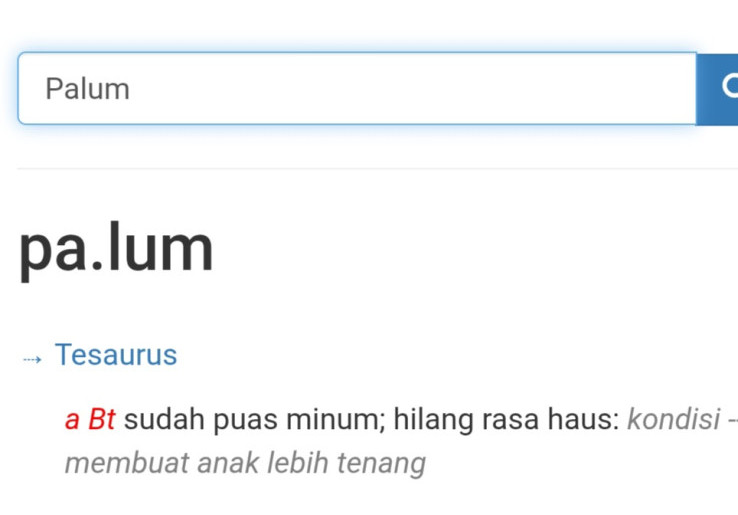 Palum Jadi Lawan Kata Haus, Diambil dari Bahasa Batak Pakpak