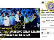 [HOAKS atau FAKTA]: Kalah Debat, Prabowo Tolak Bersalaman dengan Anies