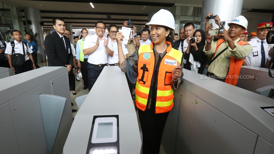 Menteri BUMN Uji Coba Kereta Bandara Soetta