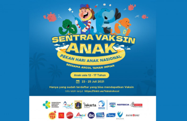 Peringati Hari Anak Nasonal, Ancol Gelar Vaksinasi Khusus Anak