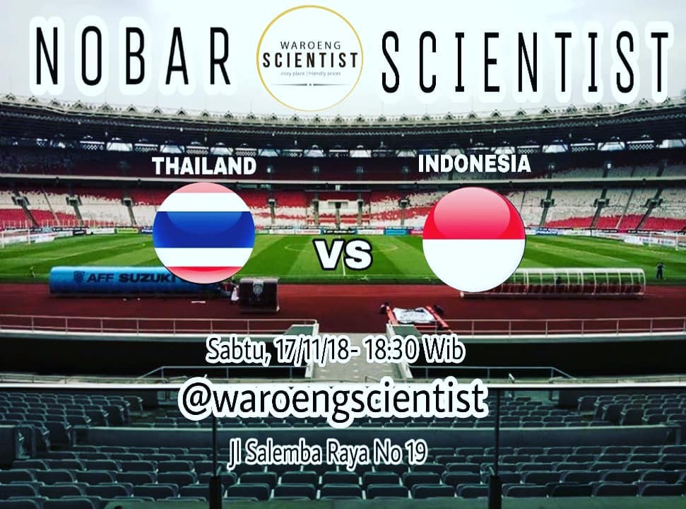 Nobar di salah satu tempat nongkrong hype di Jakarta (Instagram/waroengscientist)