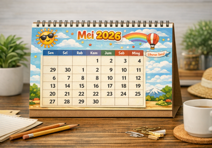 Kalender Mei 2026 Lengkap dengan Tanggal Merah, Libur Nasional, dan Cuti Bersama