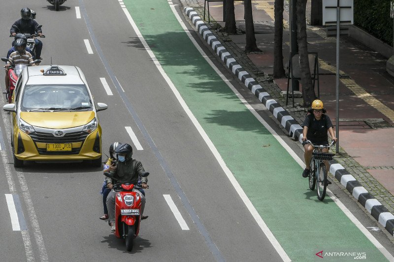Pengendara Motor Diminta tak Serobot Jalur Khusus Pesepeda