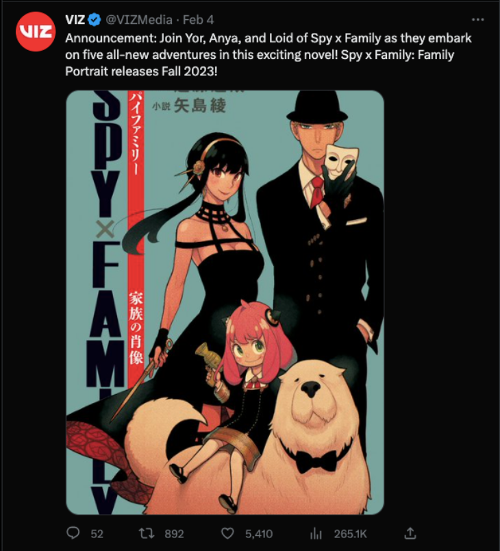 'Spy x Family' Bakal Hadir dalam Format Novel