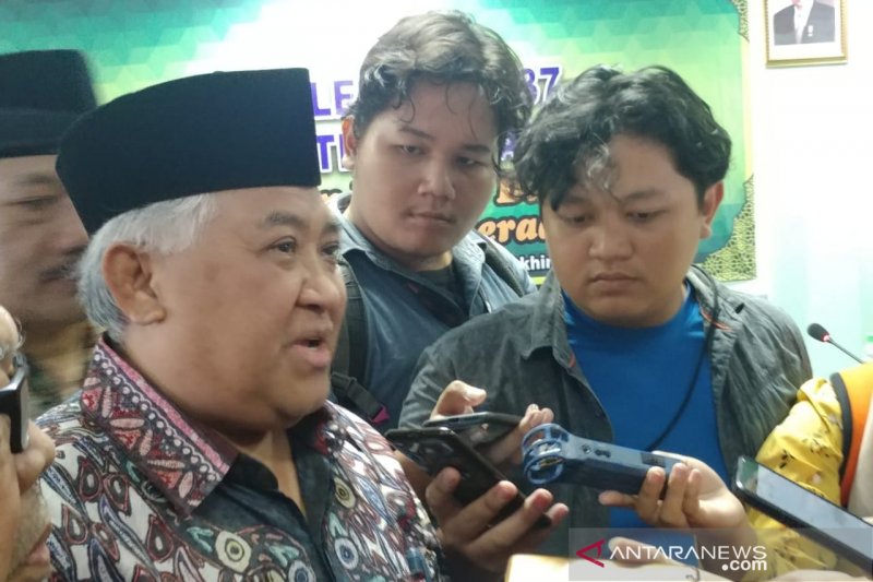 Din Syamsuddin pasangan capres-cawapres tidak gegabah bicara khilafah