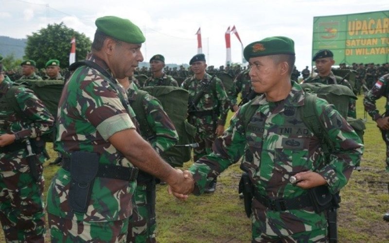 Mayjen TNI Herman Asaribab dalam sebuah acara di Mabes TNI