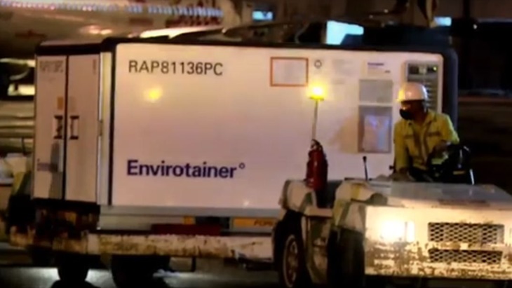 Kedatangan vaksin COVID-19. (Foto: Antara)