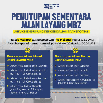 Penutupan Sementara Jalan Layang MBZ