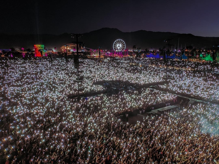(Foto 1) Festival musik Coachella diselenggarakan di area yang sangat luas. Foto by instagram Coachella