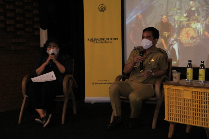 Pemkot Solo menggelar konferensi pers  Rock In Solo, Selasa (23/11). (MP/Ismail)