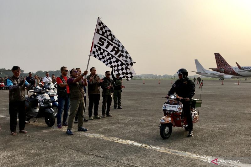 Yohanes Mustamu Memulai Ekspedisi Skuter Listrik RI-Italia dari Halim