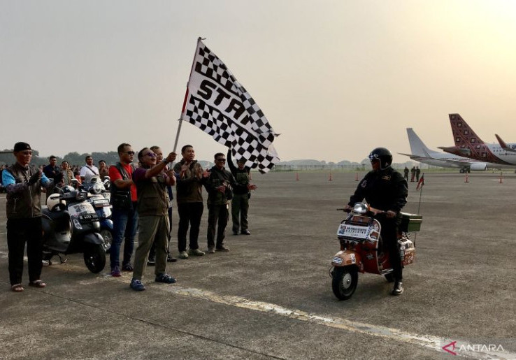 Yohanes Mustamu Memulai Ekspedisi Skuter Listrik RI-Italia dari Halim