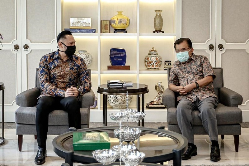Datangi JK, AHY Diminta Bersabar Hadapi Kudeta Partai Demokrat