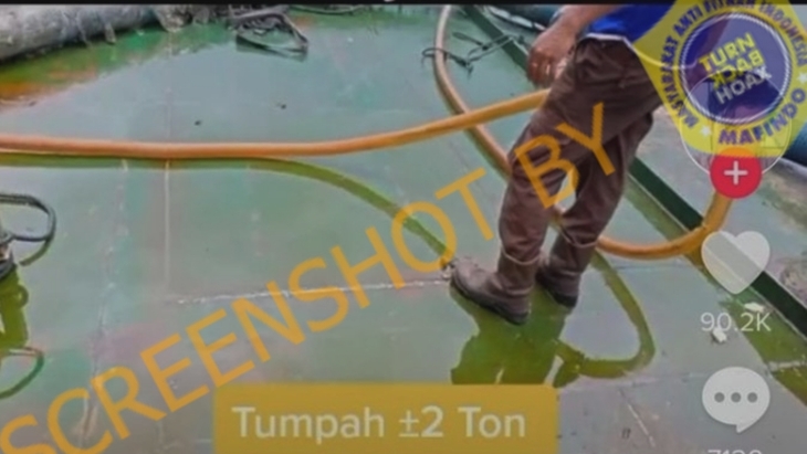 [HOAKS atau FAKTA]: 2.500 Ton Minyak Goreng Tumpah ke Laut Kalimantan
