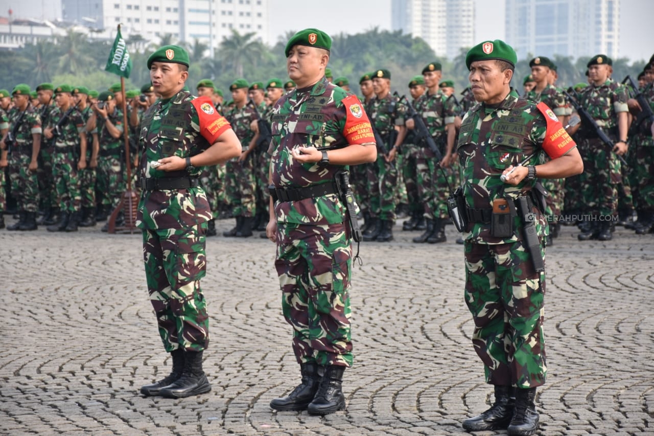 Amankan Pilpres dan Pileg, Kodam Jaya Apel Gelar Pasukan di Monas