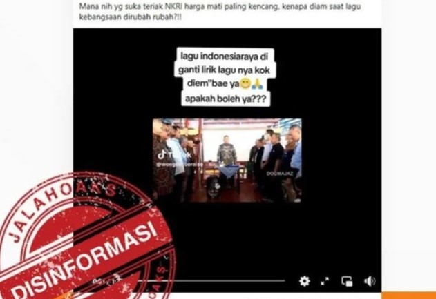 [HOAKS atau FAKTA]: Lirik Lagu Indonesia Raya Diubah