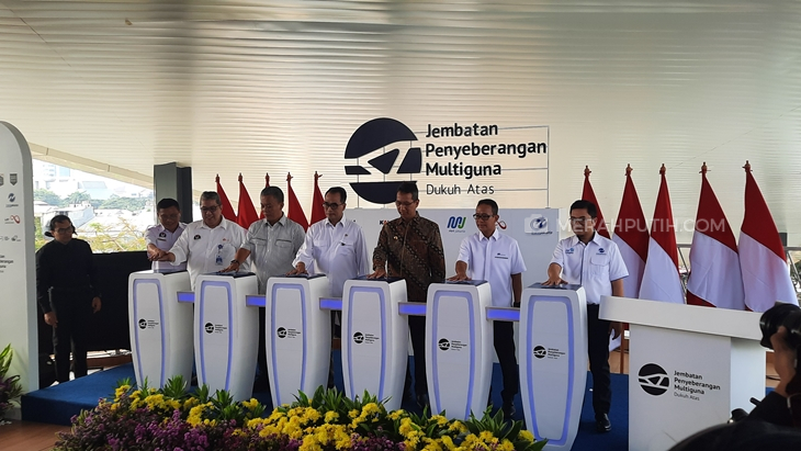 Kemenhub-Pemprov DKI Resmikan Jembatan Penyeberangan Multiguna Dukuh Atas