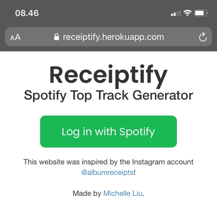Buka Receptify di Browser. (Foto MP/Shenna)
