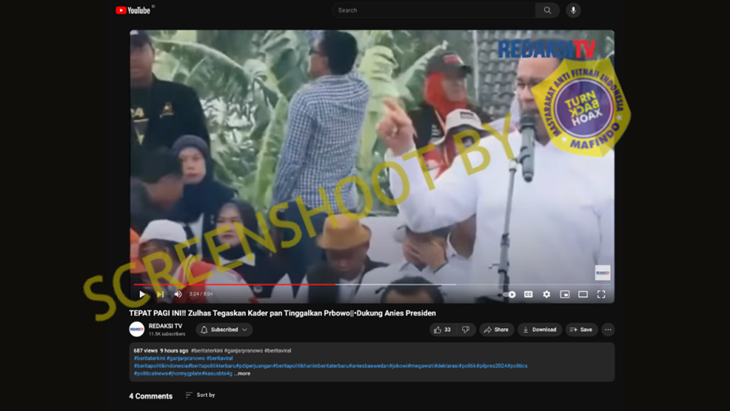 [HOAKS atau FAKTA] : Zulkifli Hasan Tegaskan Kader PAN Alihkan Dukungan ke Anies Baswedan