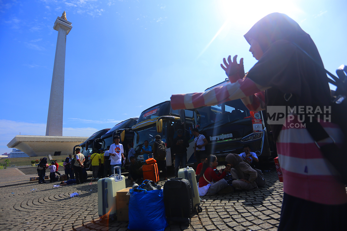 Antusias Ribuan Warga Jakarta Ikuti Program Mudik Gratis Lebaran 2026 di Monas