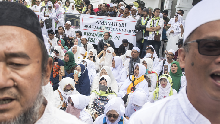 Ratusan Jamaah SBL Demo Minta Polisi Kembalikan Aset