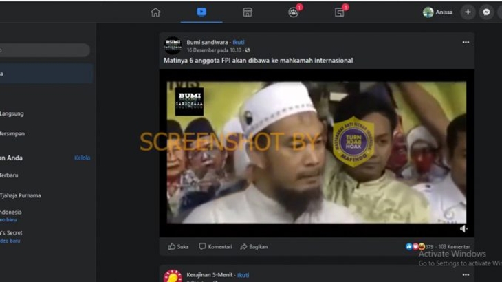 [HOAKS Atau FAKTA]: Kasus Penembakan 6 Anggota FPI Dibawa ke Mahkamah Internasional