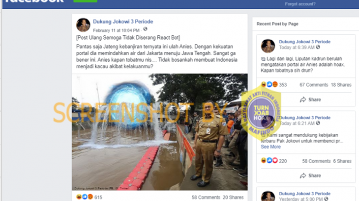 [HOAKS atau FAKTA]: Banjir di Jateng akibat Ulah Anies