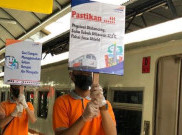 Intip Trik Cerdik Komunitas Pecinta KA Edukasi New Normal di Stasiun Gubeng