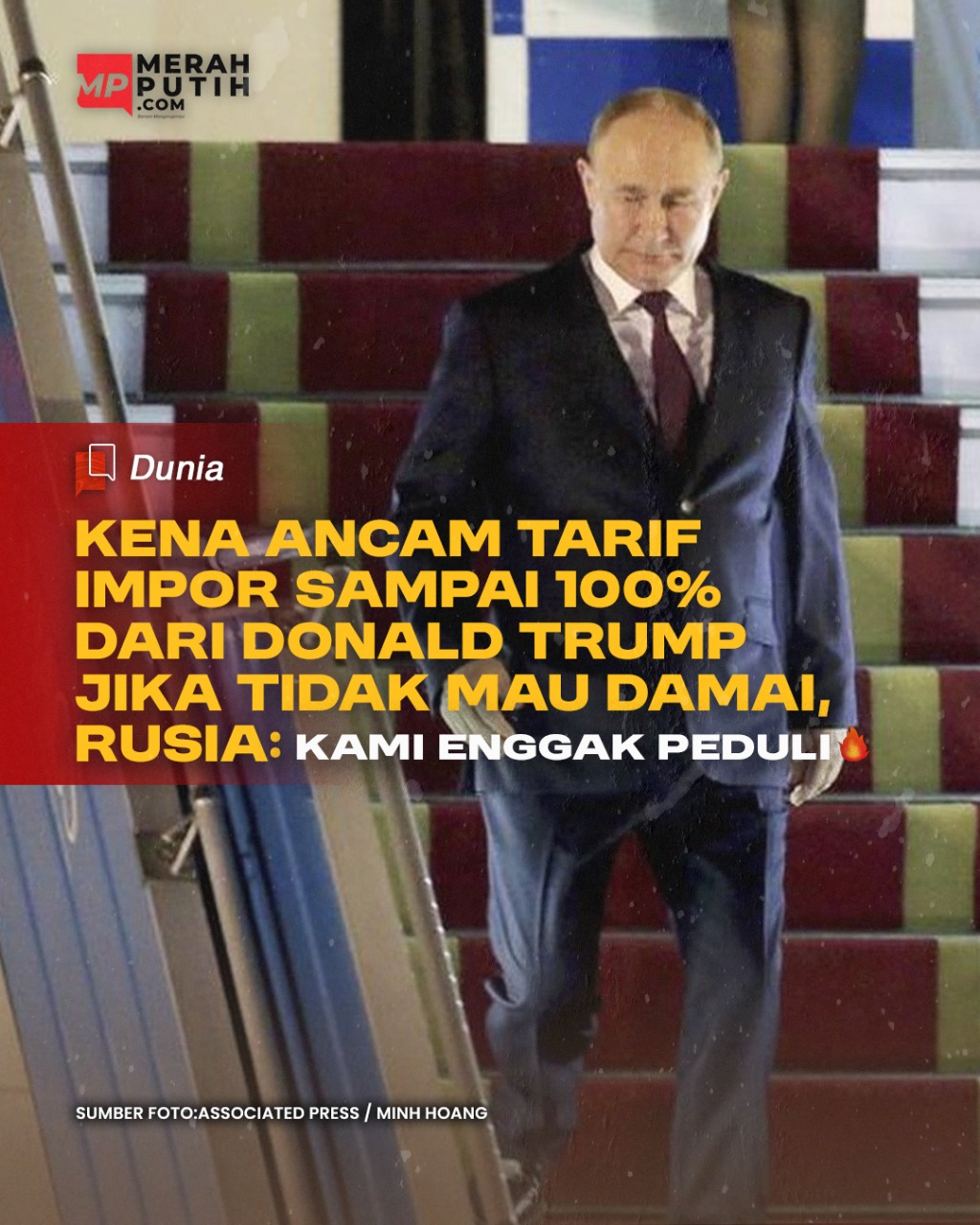 Kena Ancam Tarif Impor 100% dari Donald Trump Jika Tidak Mau Damai, Rusia: Kami Enggak Peduli