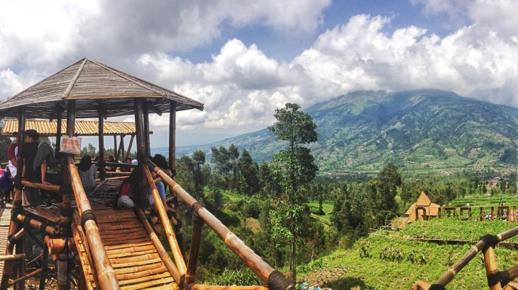 Oemah Bamboo memiliki pemandangan indah (Sumber: Instagram/herman.apriyanto)