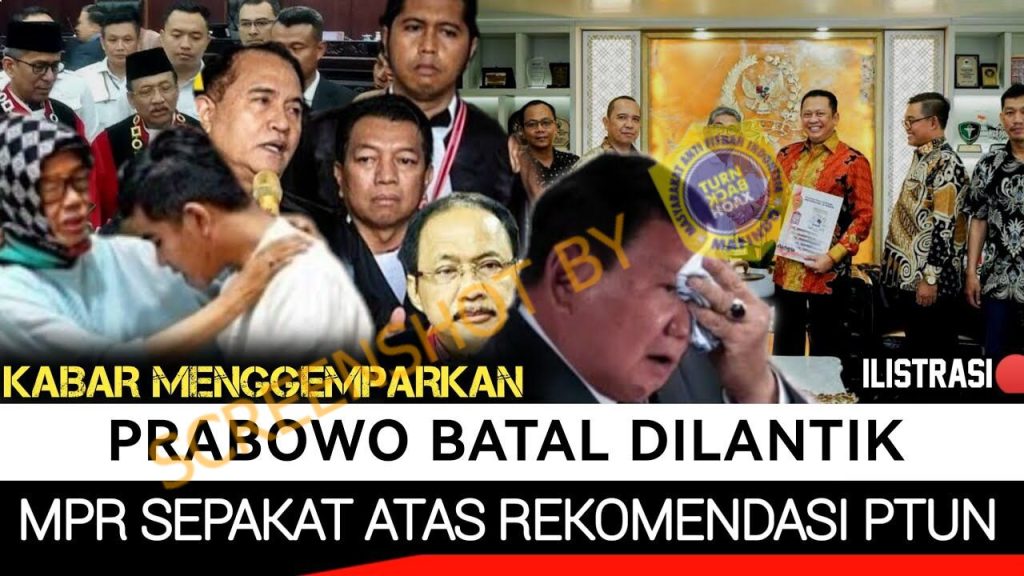 [HOAKS atau FAKTA]: MPR Sepakat Tidak Melantik Prabowo-Gibran