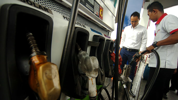Perhatikan lokasi SPBU (ANTARA FOTO/Oky Lukmansyah)